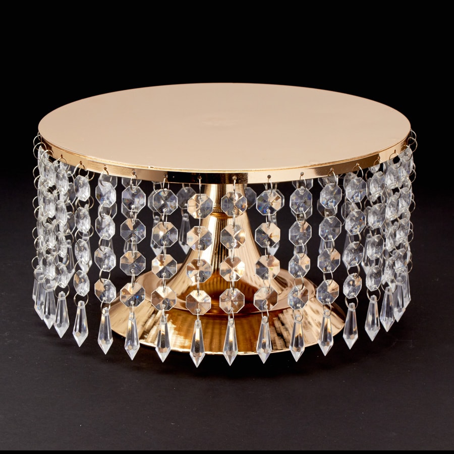 Gold Crystal Beaded Cake Stand