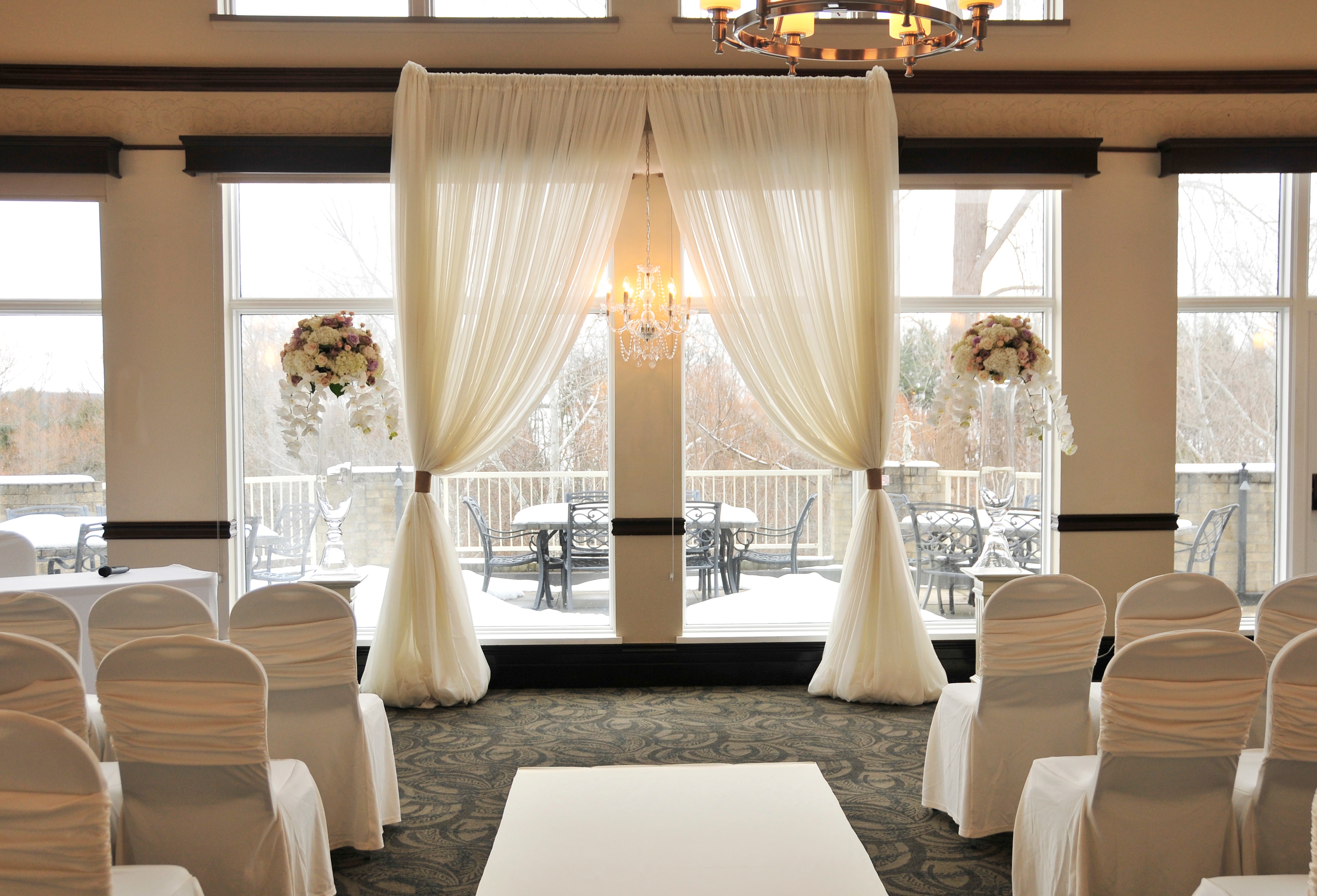 Indoor Backdrop & Ceremony Setup